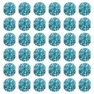 Unique Bargains Round Ball DIY Rhinestone Clay Beads for Jewelry Making 100 Pcs - 1 of 4