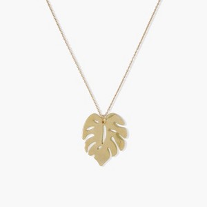 Sanctuary Project by sanctuaire Dainty Palm Leaf Pendant Necklace Gold - 1 of 3