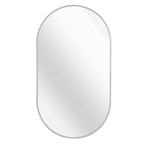 SEVOBAL Bathroom Vanity Mirrors Metal Oval Mirror Adjustable Viewing Angle Space-Saving Safe and Reliable for Rooms, Silver, 33"*20"*2.68" - 1 of 4