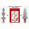 Racxily Full PE Snowy Christmas Tree - 1.6FT Flocked Tabletop Mini Tree with 85 Tips,Lifelike Look, Winter Style, for Home/Office/Gifts,White - 4 of 4