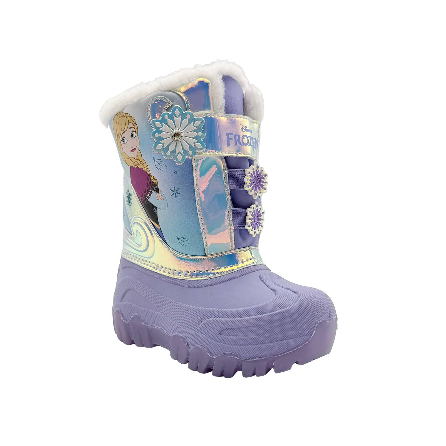 Toddler Frozen Snowflakes Winter Boots - Purple/White