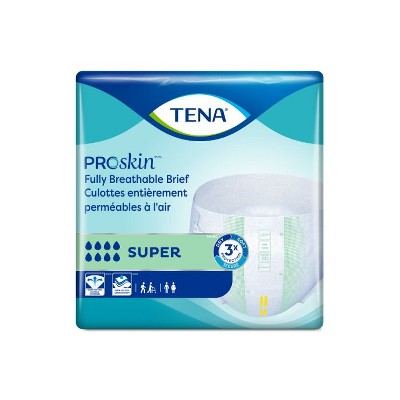 TENA ProSkin Super Incontinence Briefs, Heavy Absorbency, Unisex, Large, 56 count