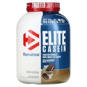 Dymatize Elite Casein, Cookies & Cream, 4 lbs (1.8 kg) - 1 of 2