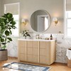 36"x36"Matte Round Rectangle Bathroom Vanity Mirror, Over-Sink Wall Mirror with HD Tempered Glass and Rust-Resistant Aluminum Frame,White - 3 of 4