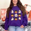 Simply Sage Market Women's Graphic Sweatshirt Ghost and Pumpkin Coquette - 2 of 4