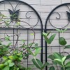 NAYSAYE Planter Set of 2 Metal Garden Trellis Heavy Duty Build Easy Assembly for Indoor and Outdoor Patio Garden, Black, 40.94"*20"*71" - 2 of 4