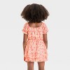 Zenzi Girls' Short Sleeve Floral Chiffon Jumper Dress - Ivory - 2 of 3