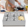 YIYIBYUS Stainless Steel Spice Rack Shelf with Six 1/6 Pans and 6 Ladles - 2 of 4