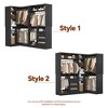 Aheaplus 72'' Set of 2 Corner Closet System with Drawers, Space-saving Closet Organizer with Hanging Rods and Storage Shelves - 4 of 4