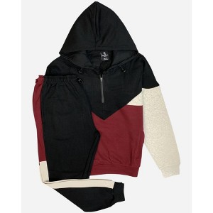 Men’s 2-Piece Quarter Zip Resilience Fleece Hoodie Sweatsuit - 1 of 4