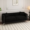 Modern Sofa, 83in Upholstered Velvet Triple Couch, with 2 Pillows, Mid-Century Sofa, Easy Assembly, Sofa Couch for Living Room, Bedroom, Apartment - 4 of 4