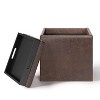 NicBex 16.9" Storage Bench Cube Storage Ottoman with Tray for Bedroom, Living Room - 4 of 4