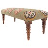 Mark & Day Gran 18"H x 48"W x 16"D Rustic Dark Green Bench - 3 of 4