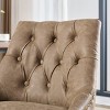 INFURNIC Task and Office Chairs Medieval Retro Style Swivel Reclining Chair with Lift and Comfort Support, Brown, 22.7"*20.5"*33.7" - 3 of 4
