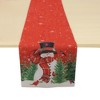 Unique Bargains Christmas Table Runner Polyester Red White 71x14 Inch 1Pc - 4 of 4