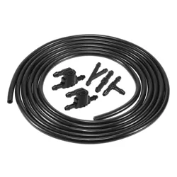 X AUTOHAUX Universal Car Windshield Washer Hose Kit 200cm 6.5ft Windshield Washer Nozzle Hose with Connectors 