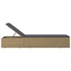 vidaXL Sunlounger Poly Rattan Brown and Dark Gray - 3 of 4