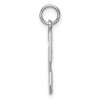 Black Bow Jewelry 14k White Gold, Varsity Collection, Large D/C Pendant, Number 5 - 2 of 4