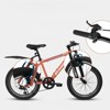 DSVIMOY Kids Bicycle 20 Inch Kids Montain Bike Gear 7 Speed Bike for Boys and Girls, Orange, 55.5*25*32 - 3 of 4
