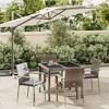 vidaXL Garden Dining Set Grey PE Rattan, Powder-Coated Steel, Tempered Glass - 2 of 4