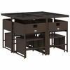 vidaXL Garden Dining Set Brown, Cream White - 4 of 4