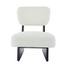 APRILSOUL Modern Beige Lounge Chair with Sturdy Wood Base Set of 2, Minimalist and Stylish - 4 of 4