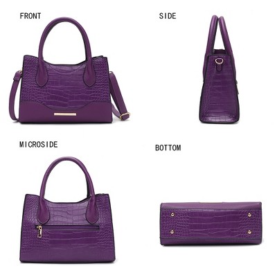 MKF Collection Gili Crocodile Embossed Vegan Leather Women’s Tote Bag by Mia K - Black — фото 4