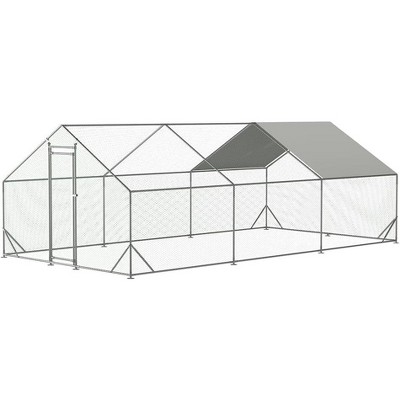 Metal Chicken Coop, Large Metal Chicken Coop, Walk-in Poultry Cage, Waterproof and UV-Proof
