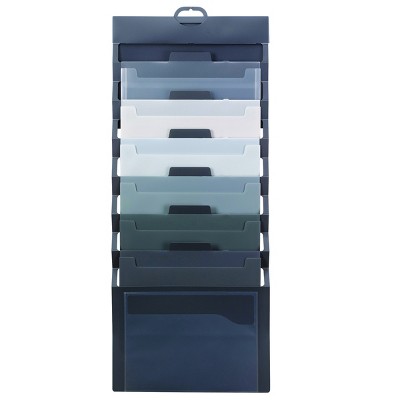 Freestanding 15'' Gray Cascading Wall Organizer with 6 Pockets
