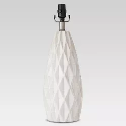 Faceted Ceramic Large Lamp Base White - Threshold™