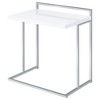 23.5" Rectangular Snack Table with High Gloss Top and Metal Legs, Ideal for Living Room or Office - 4 of 4