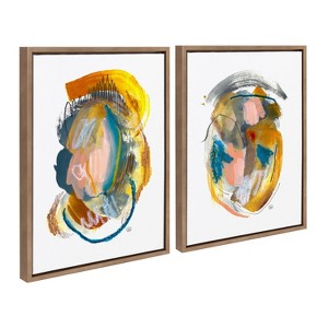 Kate and Laurel Sylvie Changes No 1 and 2 Framed Canvas Art Set by Erika Wynn - 1 of 4