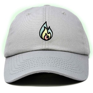 Dalix Fire Embroidered Lit Flame Dad Hat Cotton Baseball Cap Adjustable Mens - 1 of 4