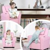 Costway Kids Recliner Armchair Children's Furniture Sofa Seat Couch Chair w/Cup Holder Pink - 4 of 4