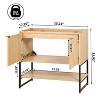 JONATHAN Y Juhl Chevron-Front Modern Minimalist 2-Shelf Bath Vanity Cabinet Only (Sink Basin Not Included) - 3 of 4