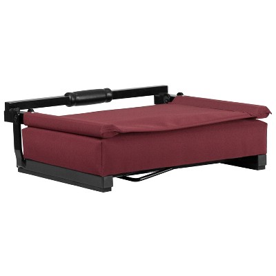 Compact Maroon Ultra-Padded Portable Stadium Seat Duo