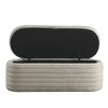 Upholstered Modern Storage Ottoman Bench Footrest Padded Seat With Safety Hinge For Entryway Dining Room Living Room - 4 of 4