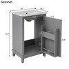 ChicFurnit 20 Inch Bathroom Vanity with Sink Freestanding Storage Cabinet with Ceramic Basin Soft Close Door for Bathroom, 14.5"*20"*33.3" - 3 of 4
