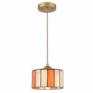 Claxy Tiffany Pendant Light with Stained Glass Hanging Lamp - 1 of 4