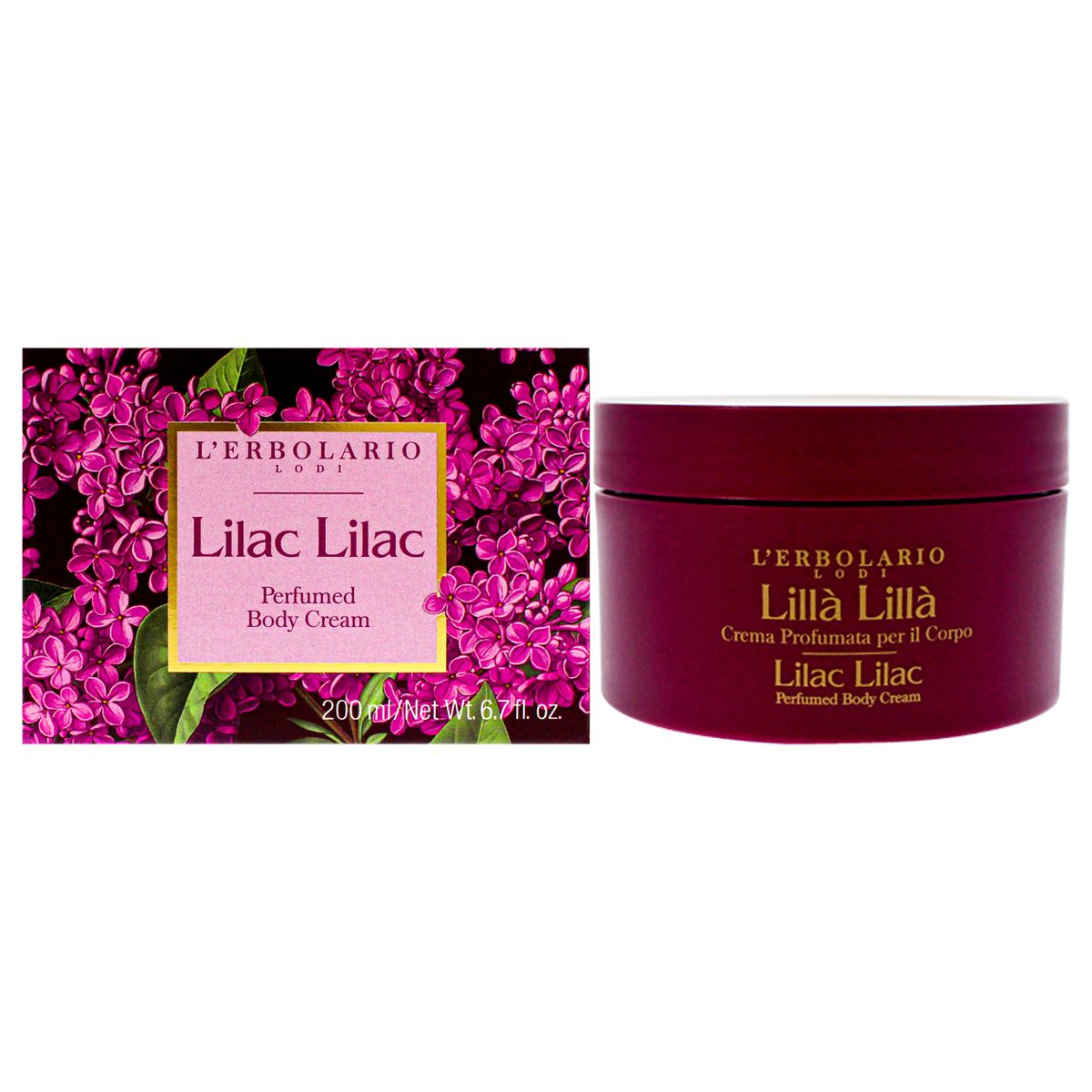 Lilac Lilac Perfumed Body Cream by LErbolario for Women - 6.7 oz Body Cream