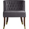 Meridian Furniture,Perry Velvet Dining Chair, Set of 2 - 3 of 4