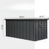 VisioGear 150GAL Outdoor Storage Deck Box with 4 Wheels, Large Patio Storage Bin for Outside Cushions, Gray, 49.41"*29.57"*27.95" - 3 of 4