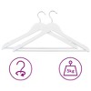 vidaXL 100 pcs Clothes Hanger Set Non-slip White Hardwood - 3 of 4