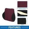 Unique Bargains Car Seat Lumbar Cushion Memory Foam Support Ergonomic Design Polyester - 2 of 4