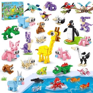 Hogokids 546pcs Party Favors for Kids Building Set, 60 Kinds of Animals Building Blocks Toy Set for Goodie Bags Stuffers - 1 of 4