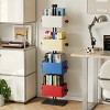 Vynxaria Box Bookshelf (Black & Red): Compact Corner Shelf, Multifunctional Bedside/Living Room Storage Rack - 4 of 4