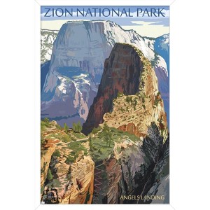 Trends International Lantern Press - Zion National Park, Utah, Angels Landing Framed Wall Poster Prints - 1 of 4