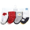 Hudson Baby Infant Girl Cotton Rich Newborn and Terry Socks, Wildflower - 2 of 4