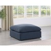 Meridian Furniture,Comfy Linen Textured Fabric Modular Ottoman - 2 of 4