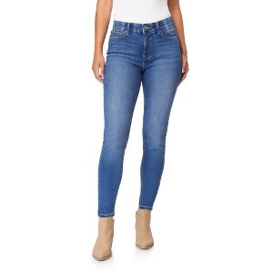 Angels Forever Young Women's 360 Sculpt Skinny Mid-Rise Jeans Available in Standard and Plus Sizes - 1 of 3
